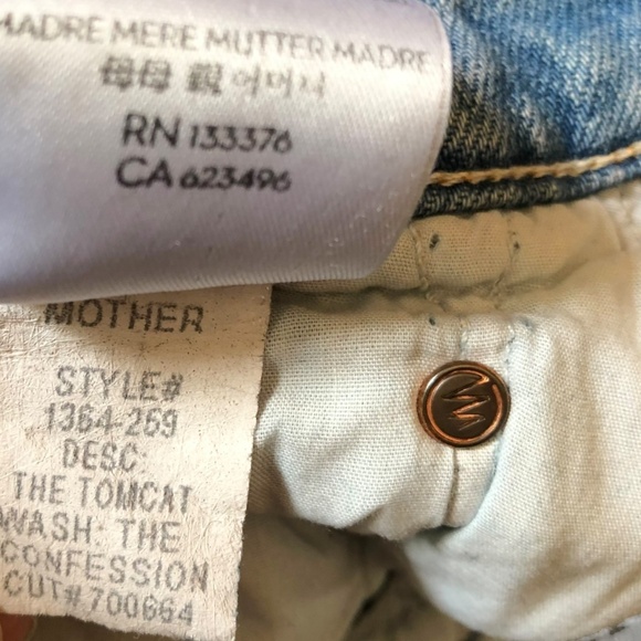 Mother Superior Tomcat Light Blue Distressed Jeans Size 29 - Picture 15 of 16